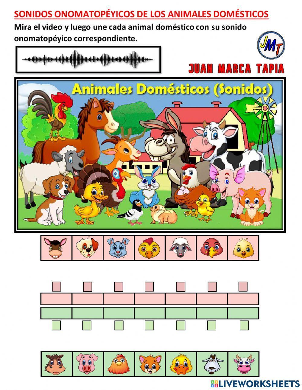 Sonidos Onomatopéyicos de los Animales Domésticos