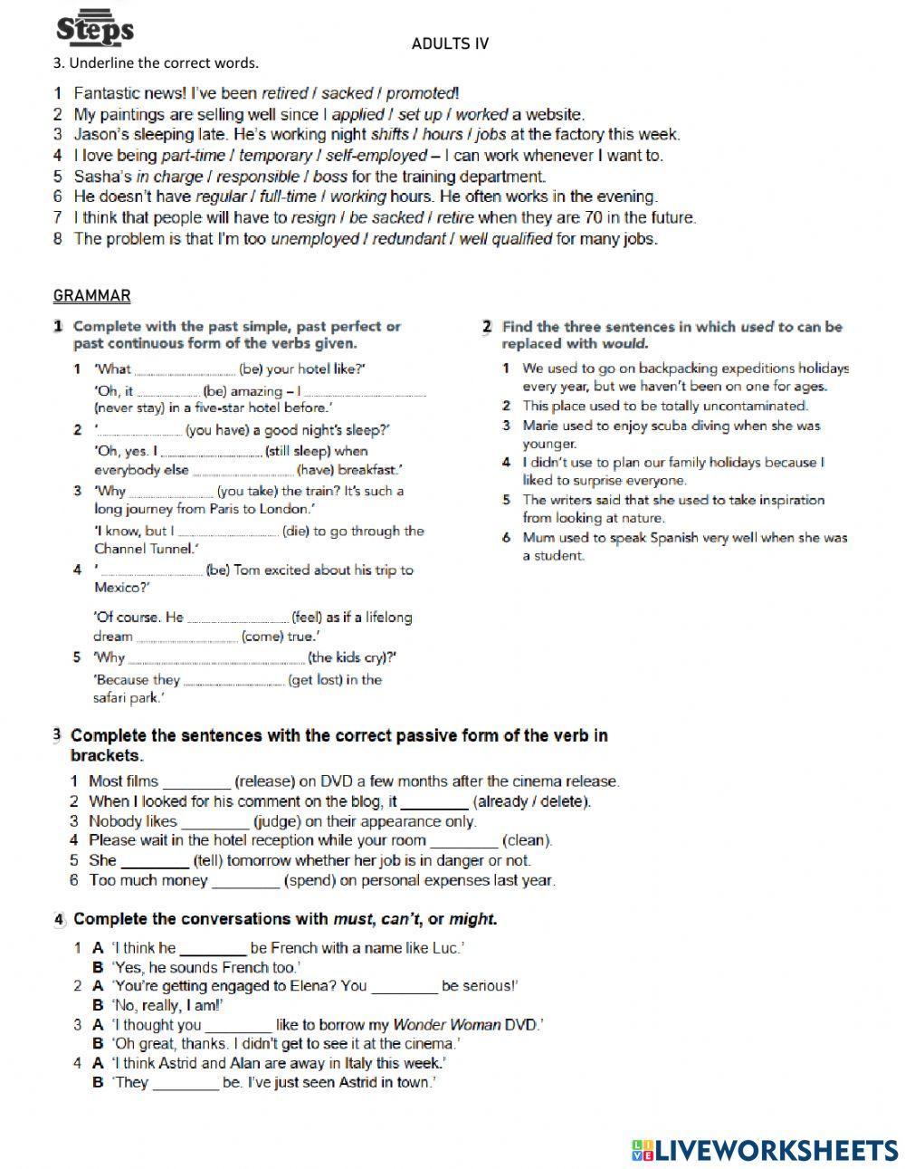 Adults IV - Final exam