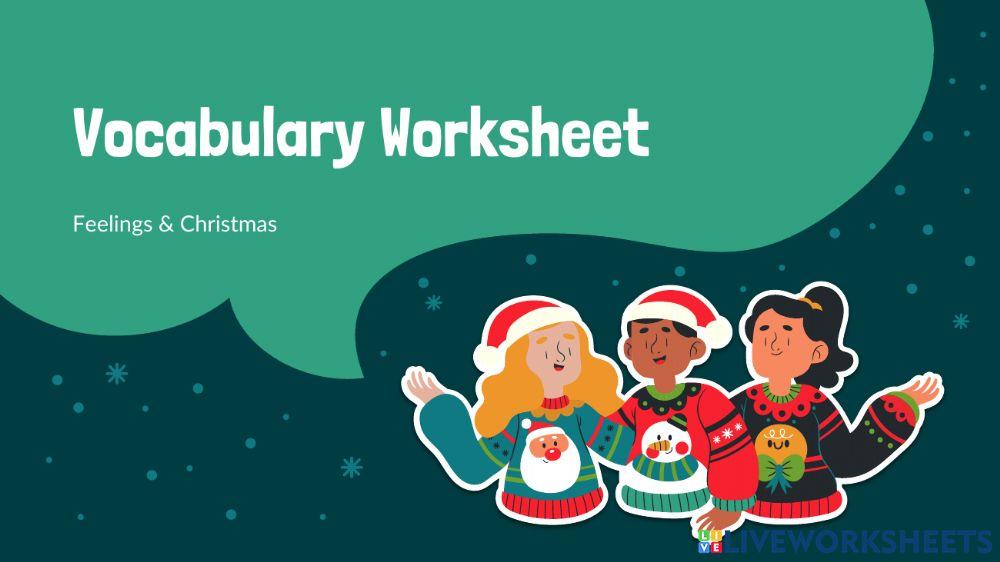 Vocabulary Worksheet