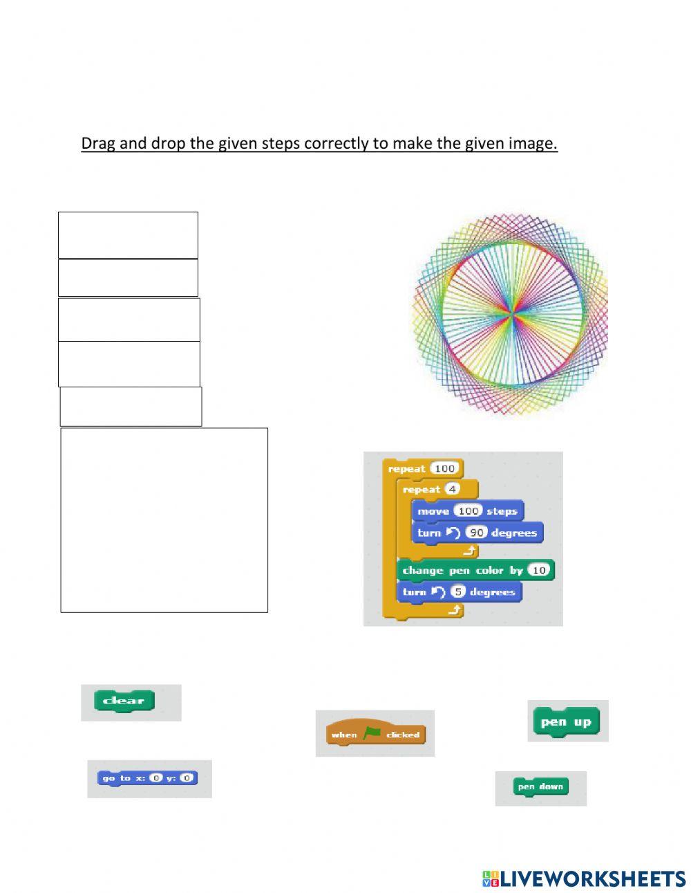 Scratch online worksheet for 9 | Live Worksheets
