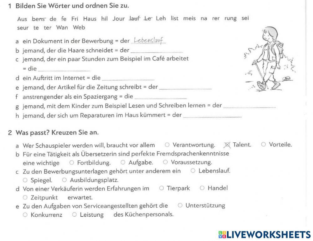 B1 Test zu Lektion 5 - 1