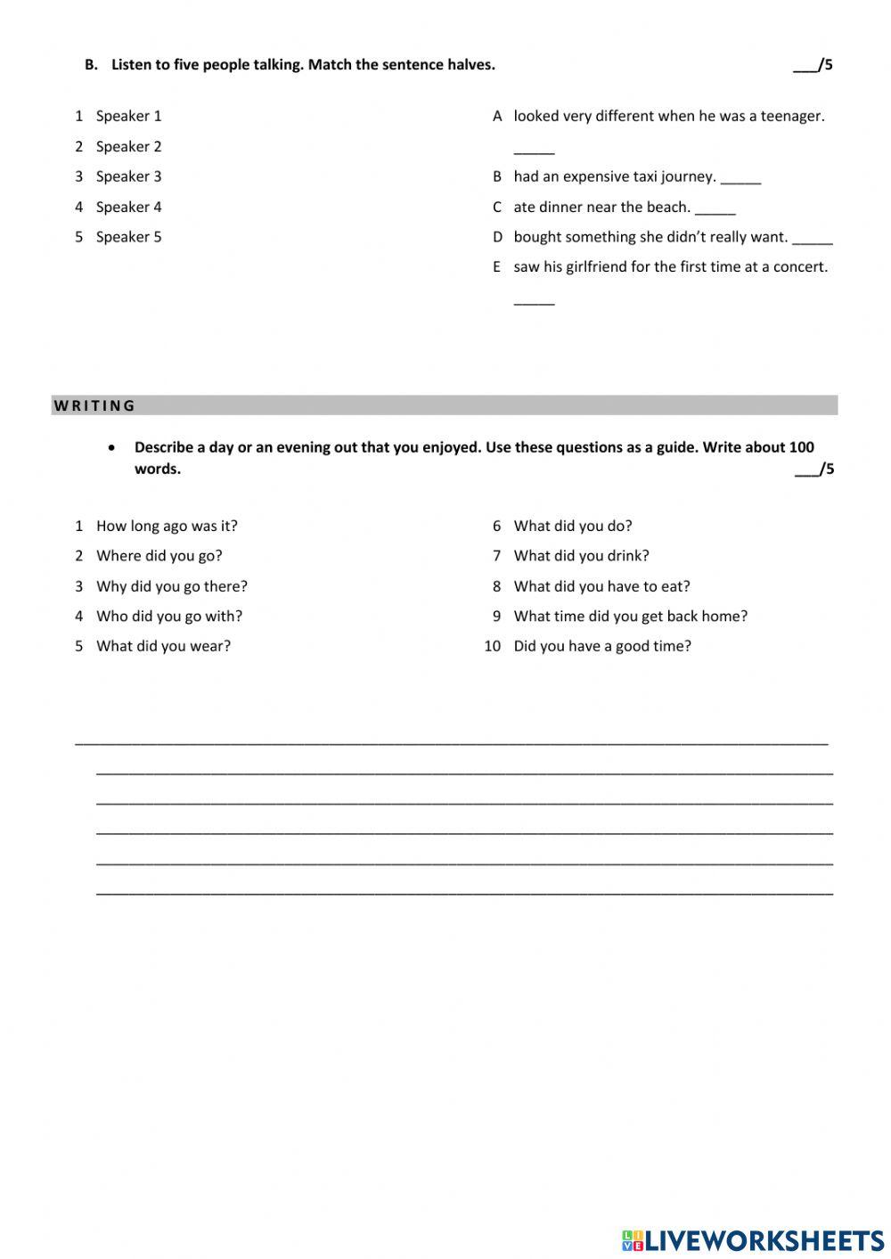 Final test level 2 adults