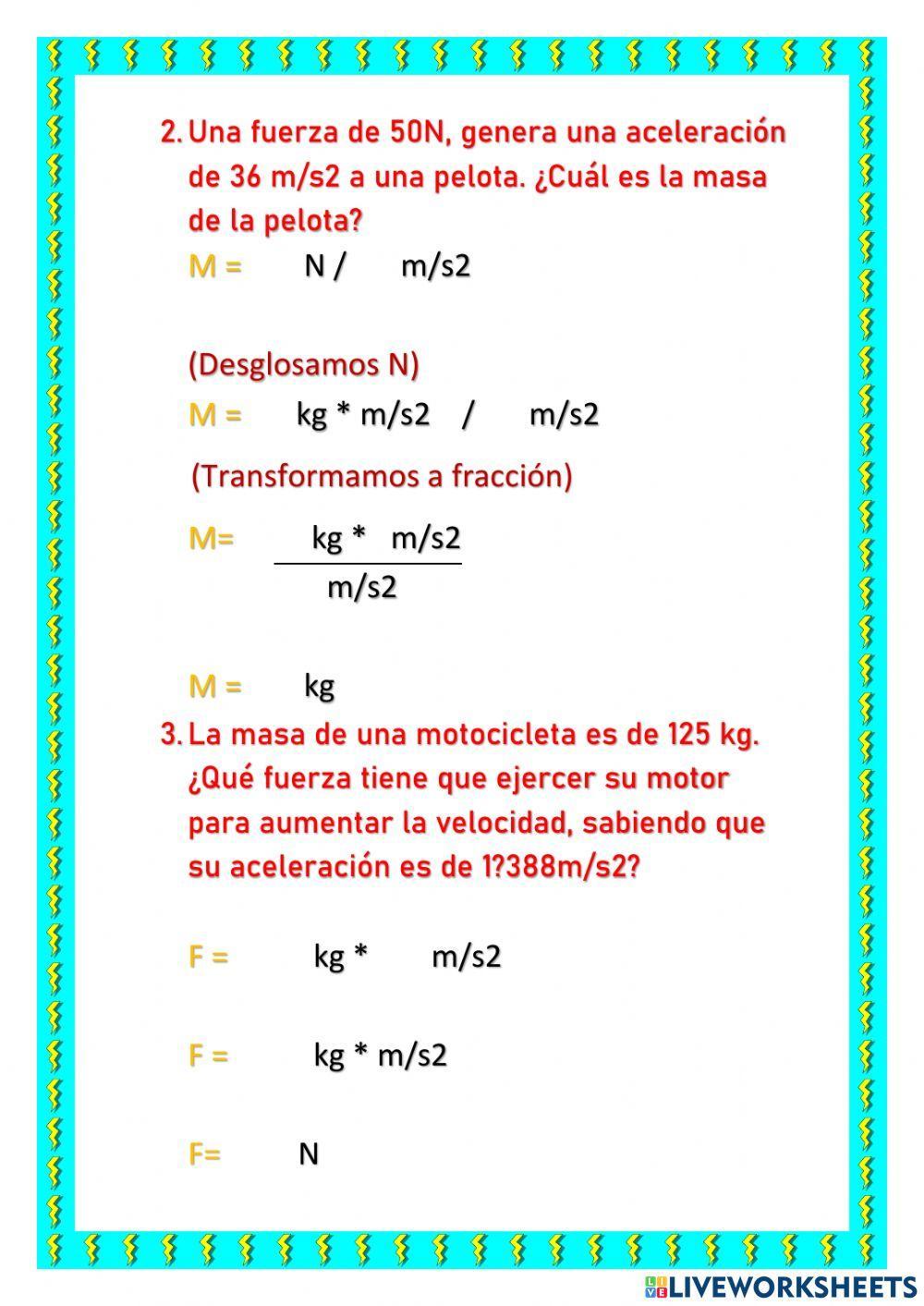 Segunda ley de newton