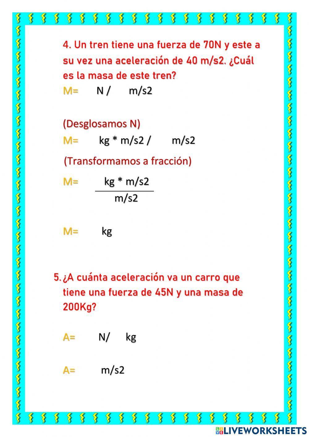 Segunda ley de newton