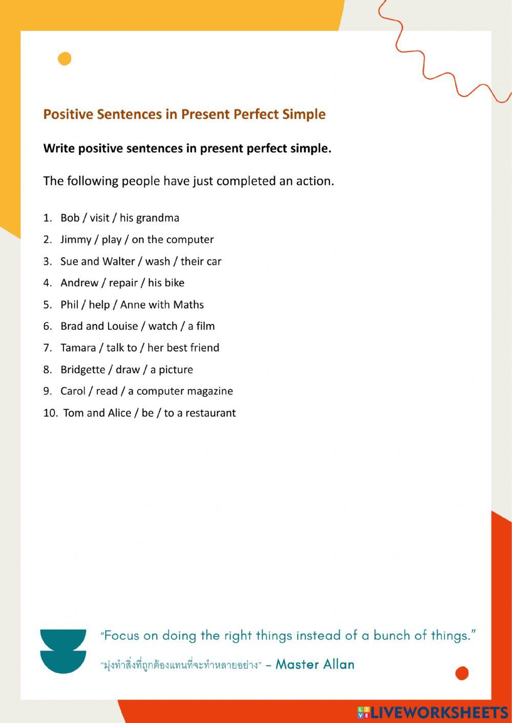 Present Perfect Tense