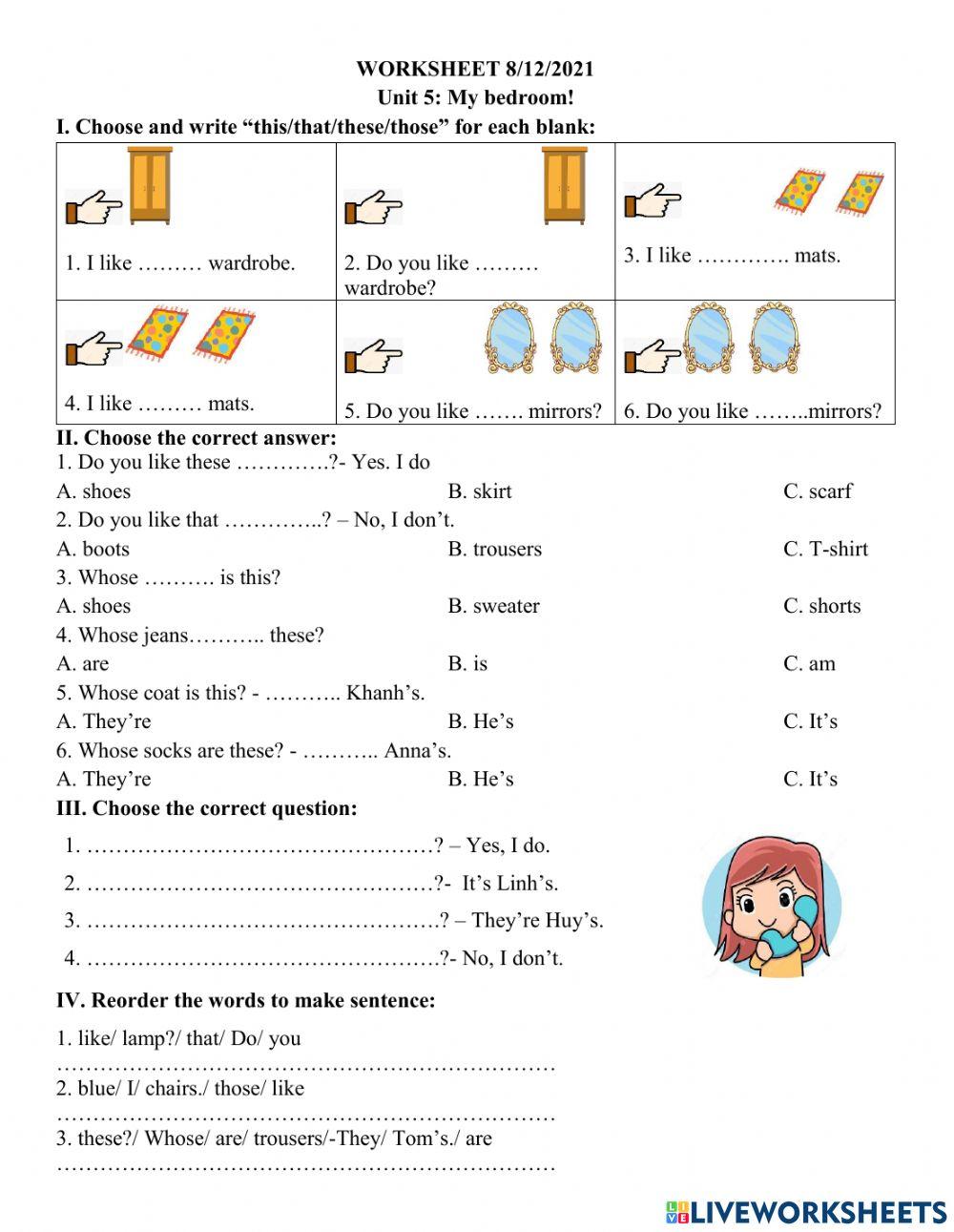 Unit 5: My bedroom 08122021