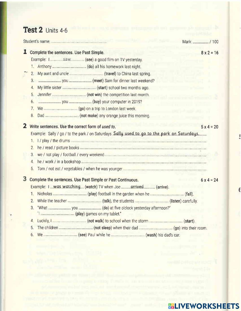 B senior grammar 4-6