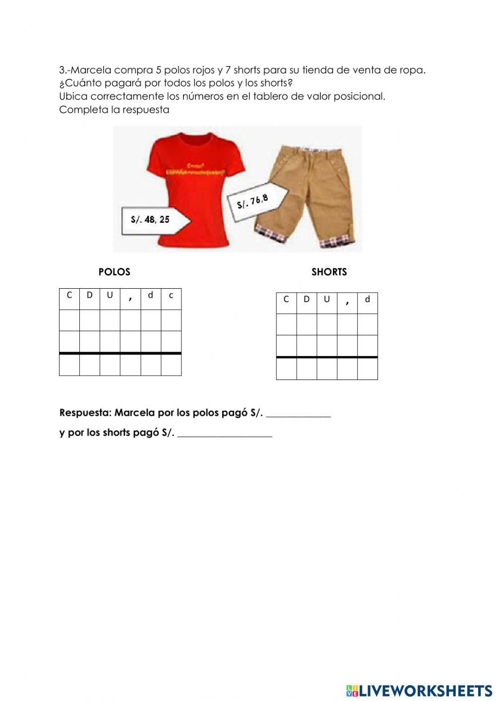 Adición, sustracción y multiplicación con decimales