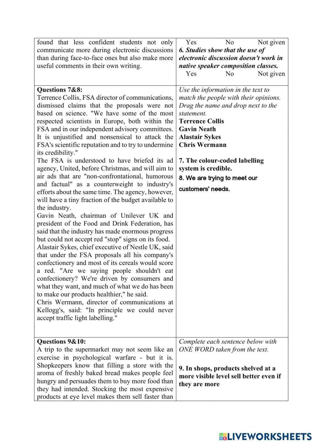 Revision for End-of-term test