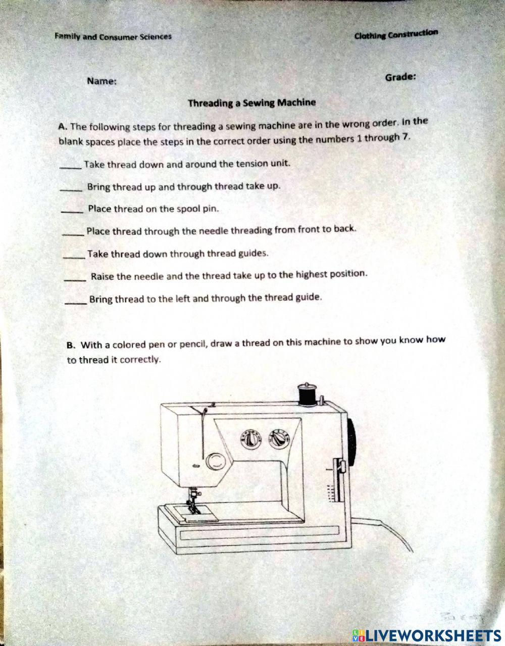 Threading the Sewing Machine