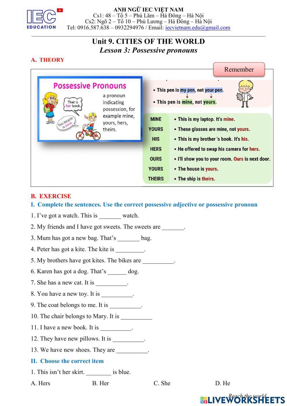Unit 9 : Grade 6 : Cities Of The World.