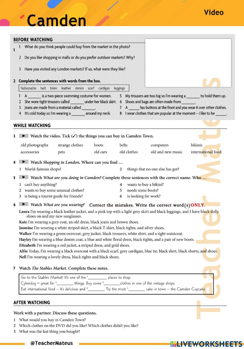 Present Continuous - Camden - Video