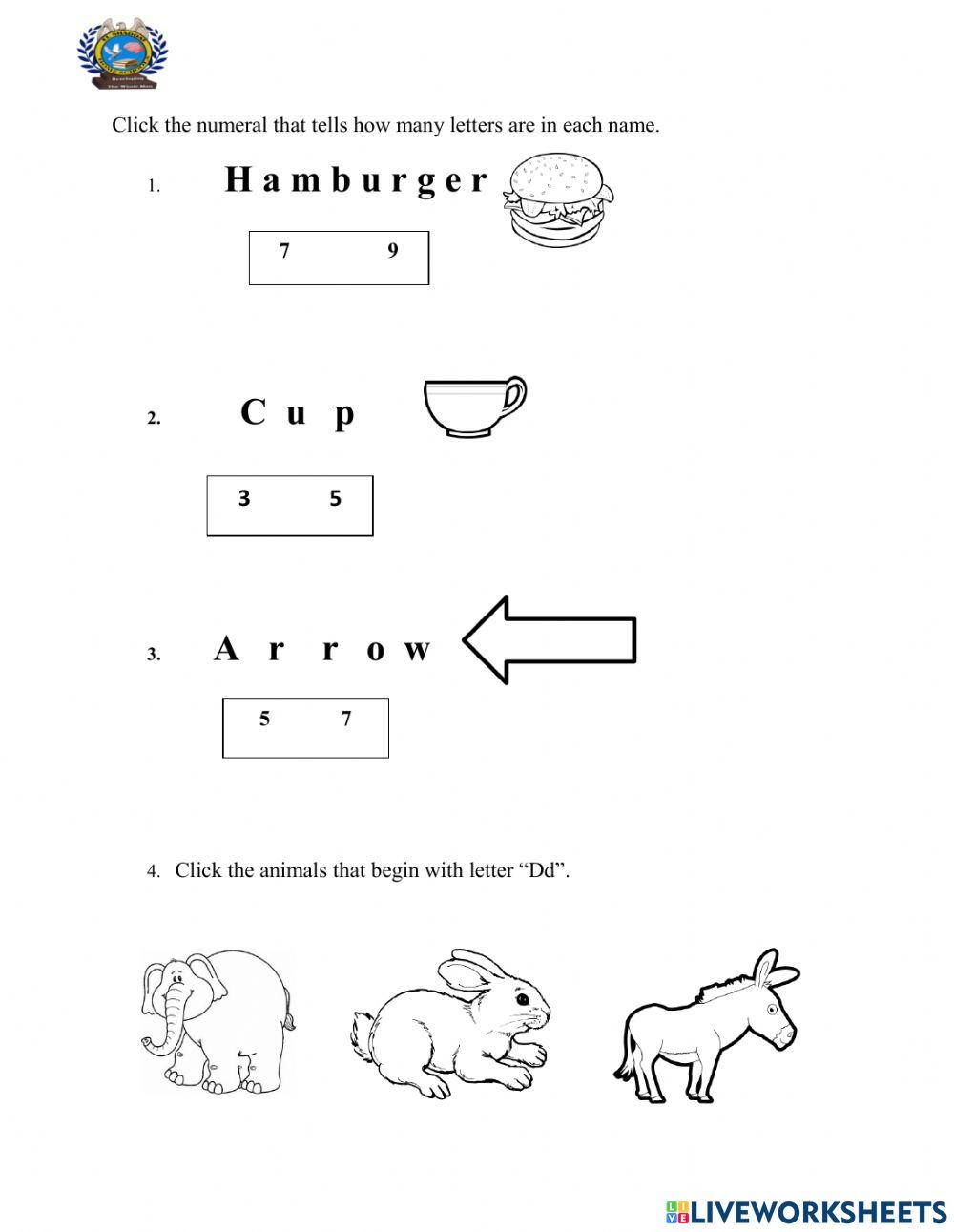 End of Term 1 Assessment