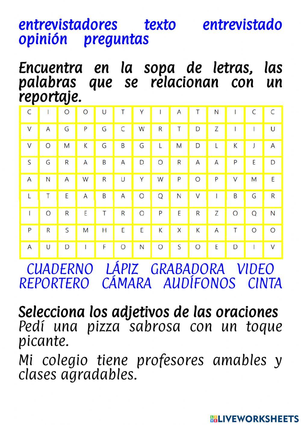 Repaso examen español noviembre 2022