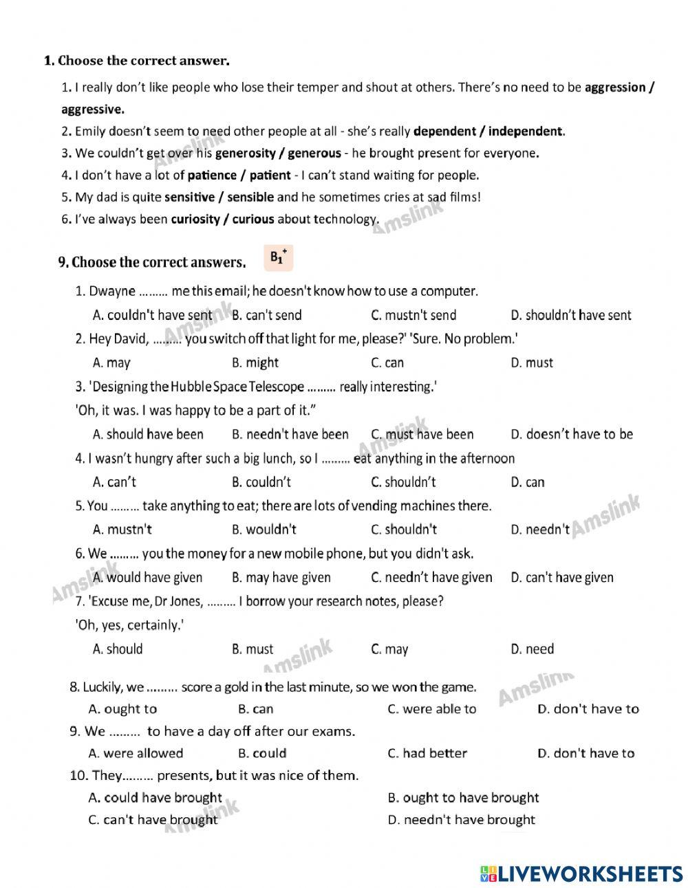 Grammar 9DK - Unit 7 - Lesson 2