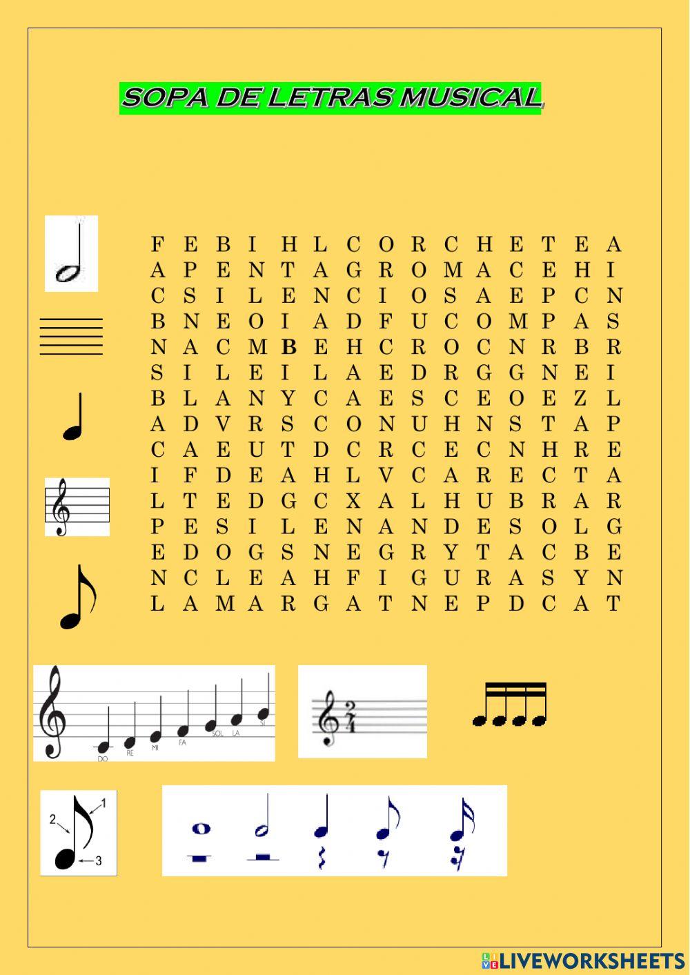 Sopa de letras musical i