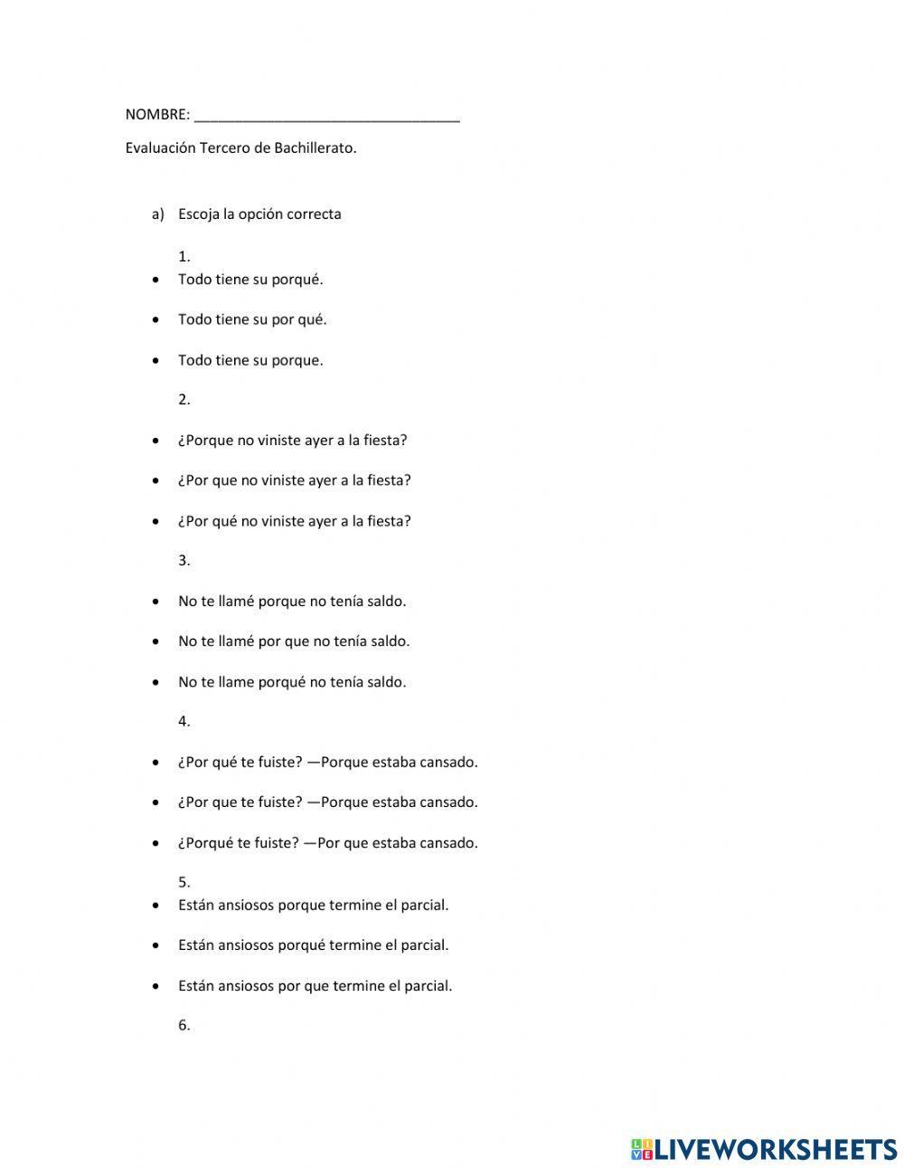 Reglas de uso de -hay-, -ay-, -ahí-, -¿por qué?, porque, porqué, por que.