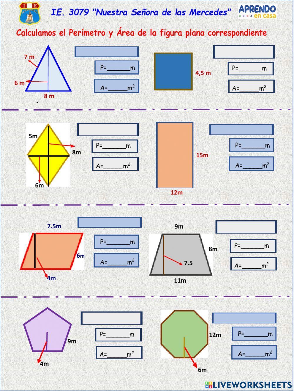 Áreas y perímetros