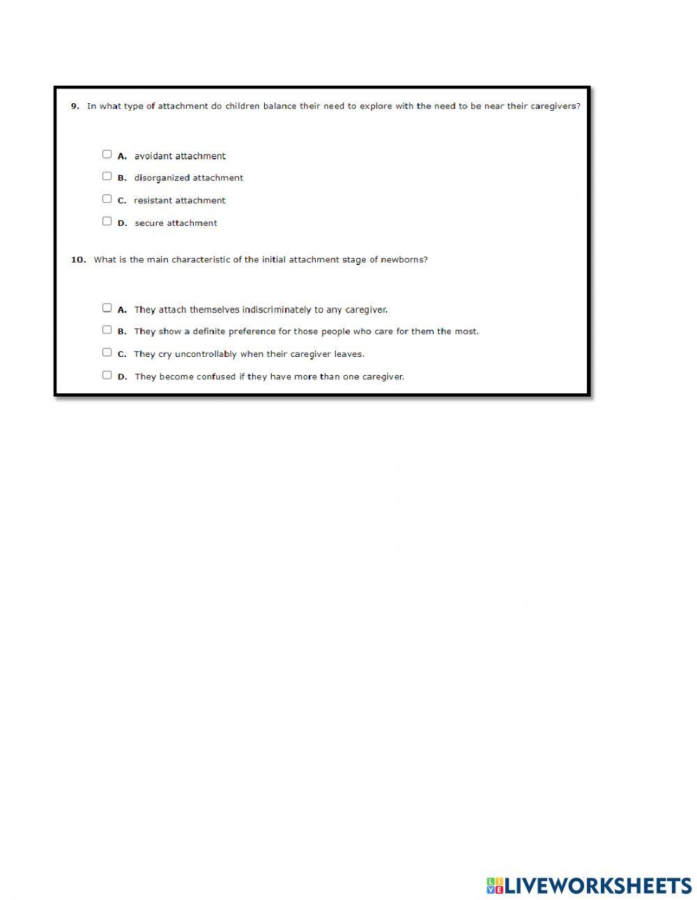 Cognitive and Emotional Development