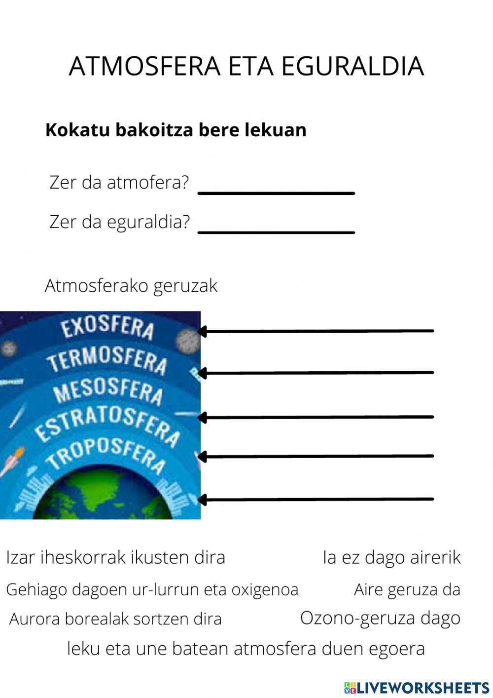 Atmosfera eta eguraldia