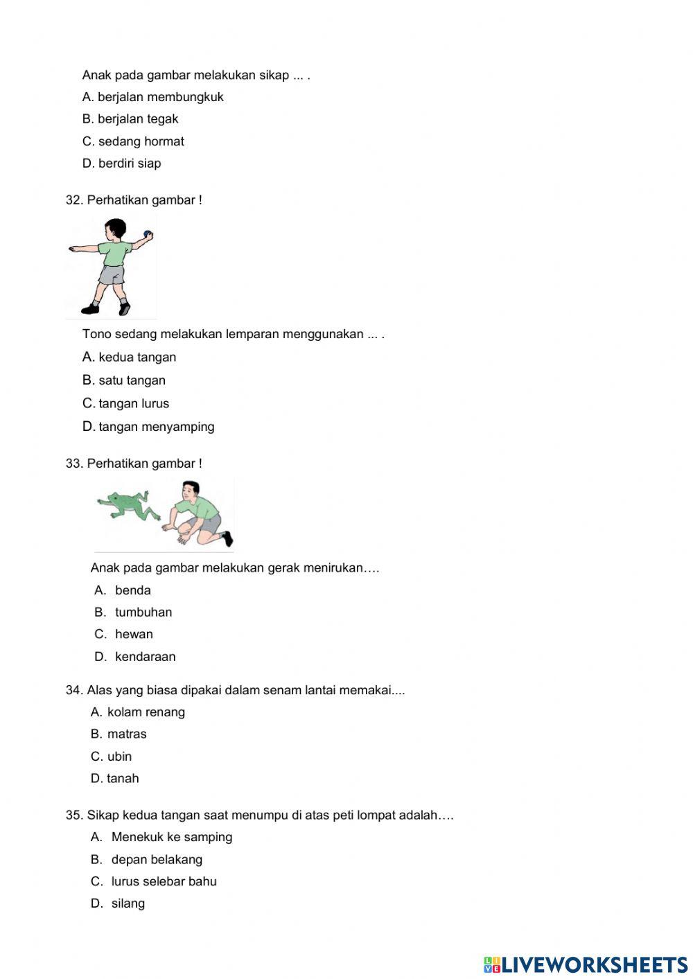 Soal PAS Tema 4 Semester Ganjil