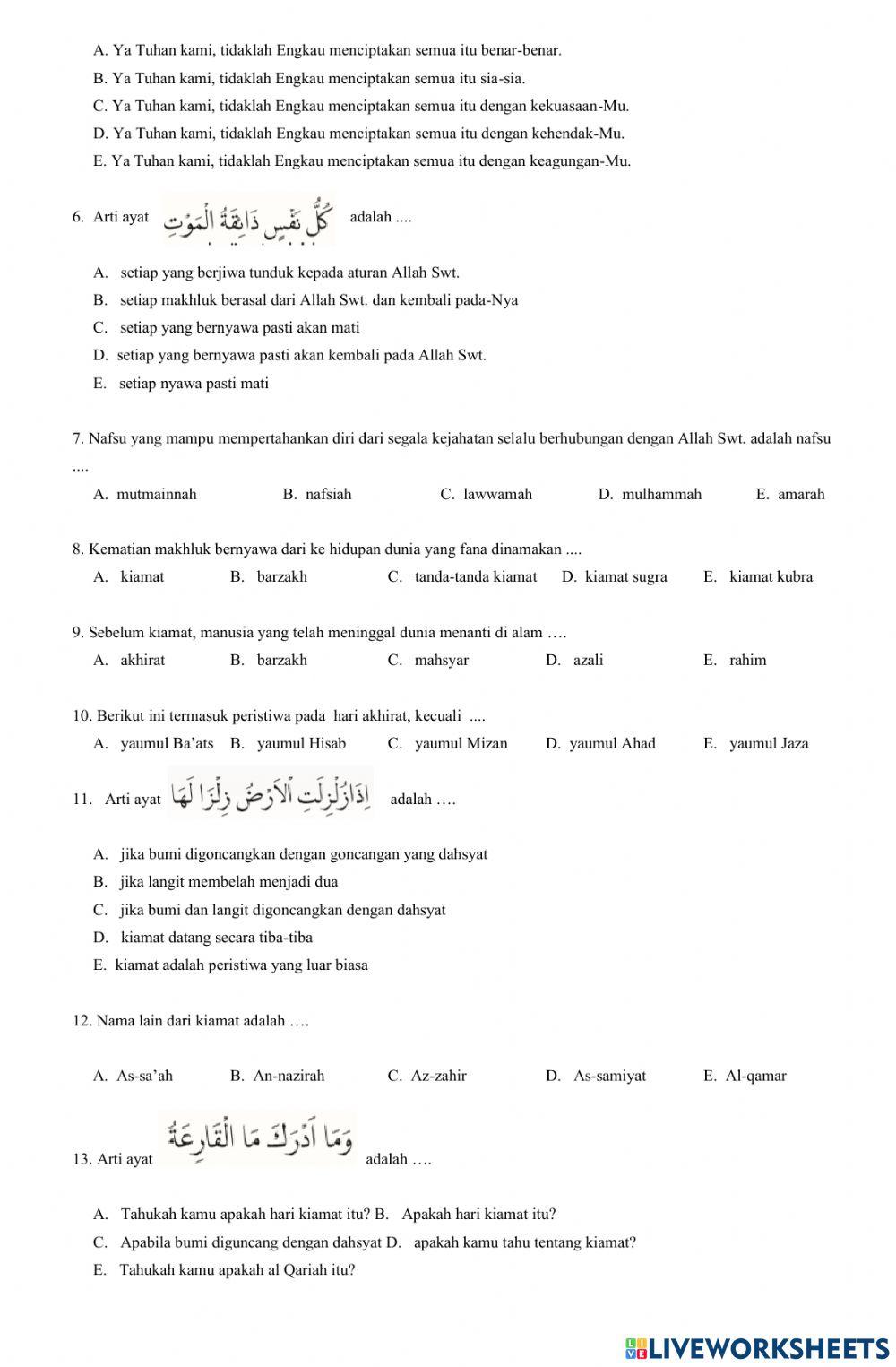 Soal pas pai kelas 12