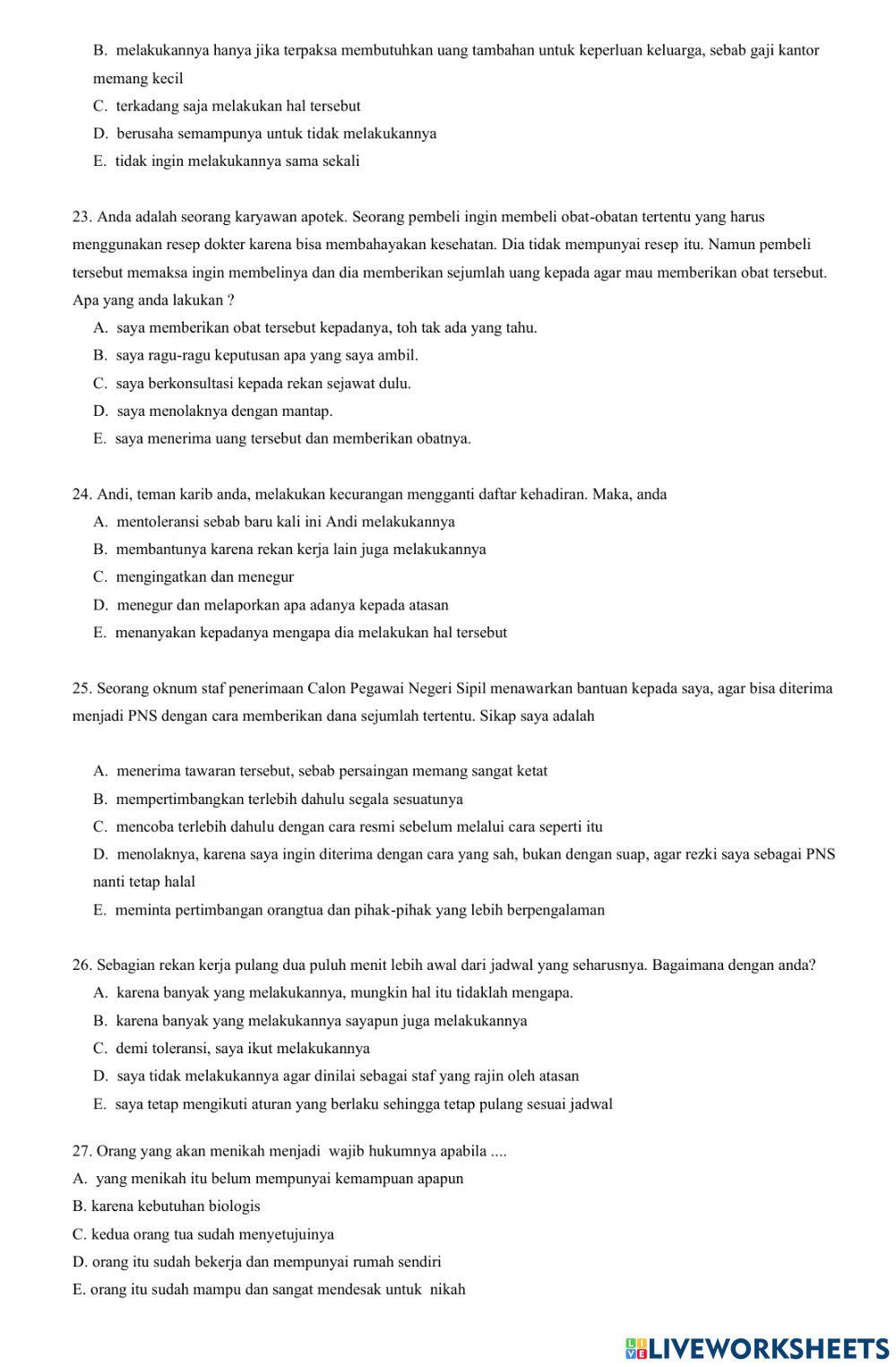 Soal pas pai kelas 12