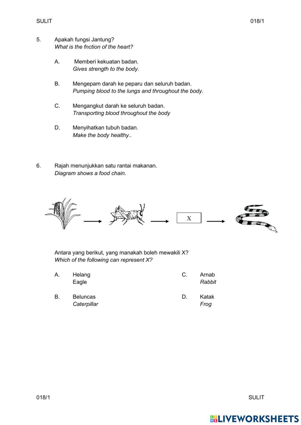Pembetulan petaksiran sains tahun 5 2021