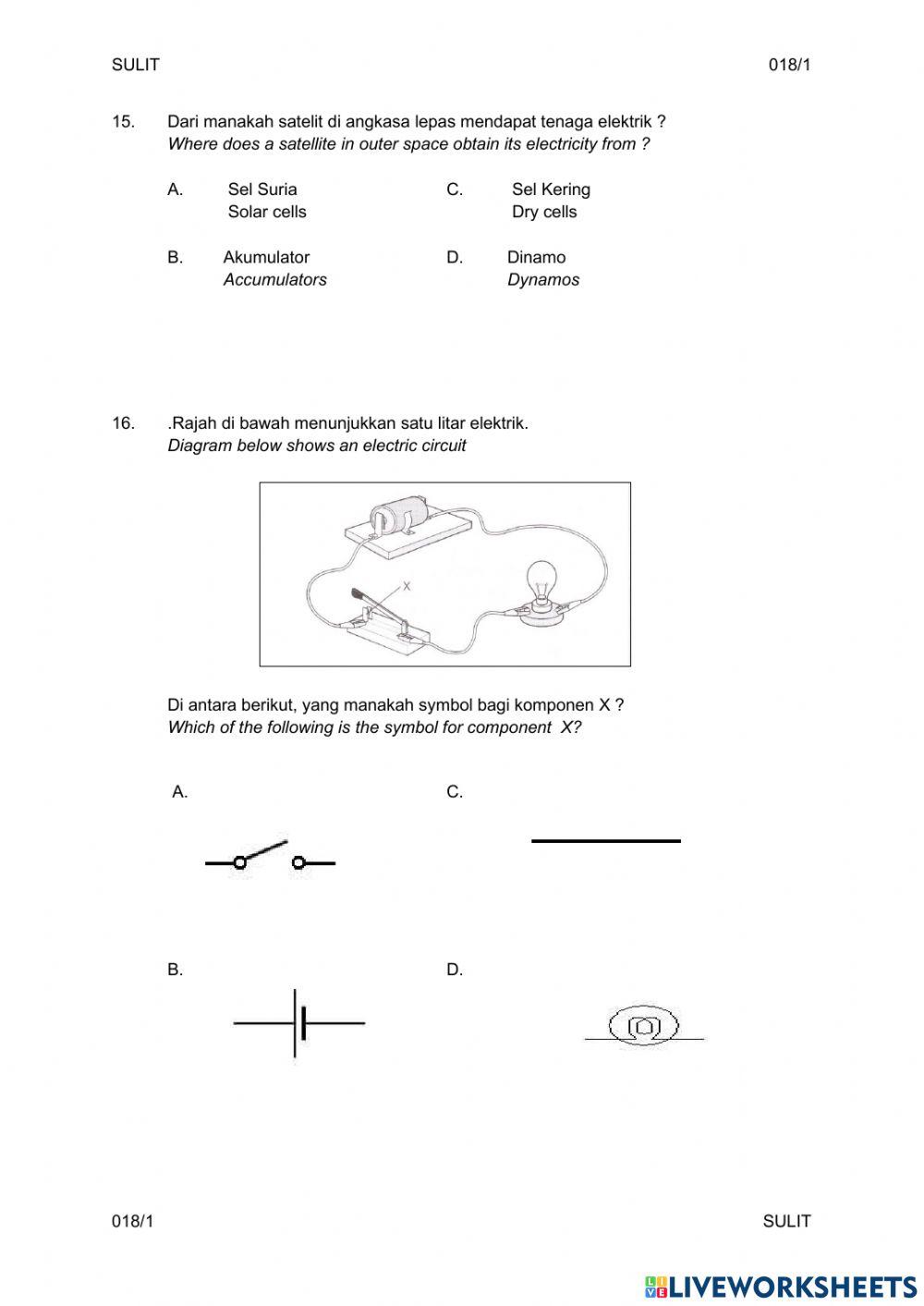 Pembetulan petaksiran sains tahun 5 2021