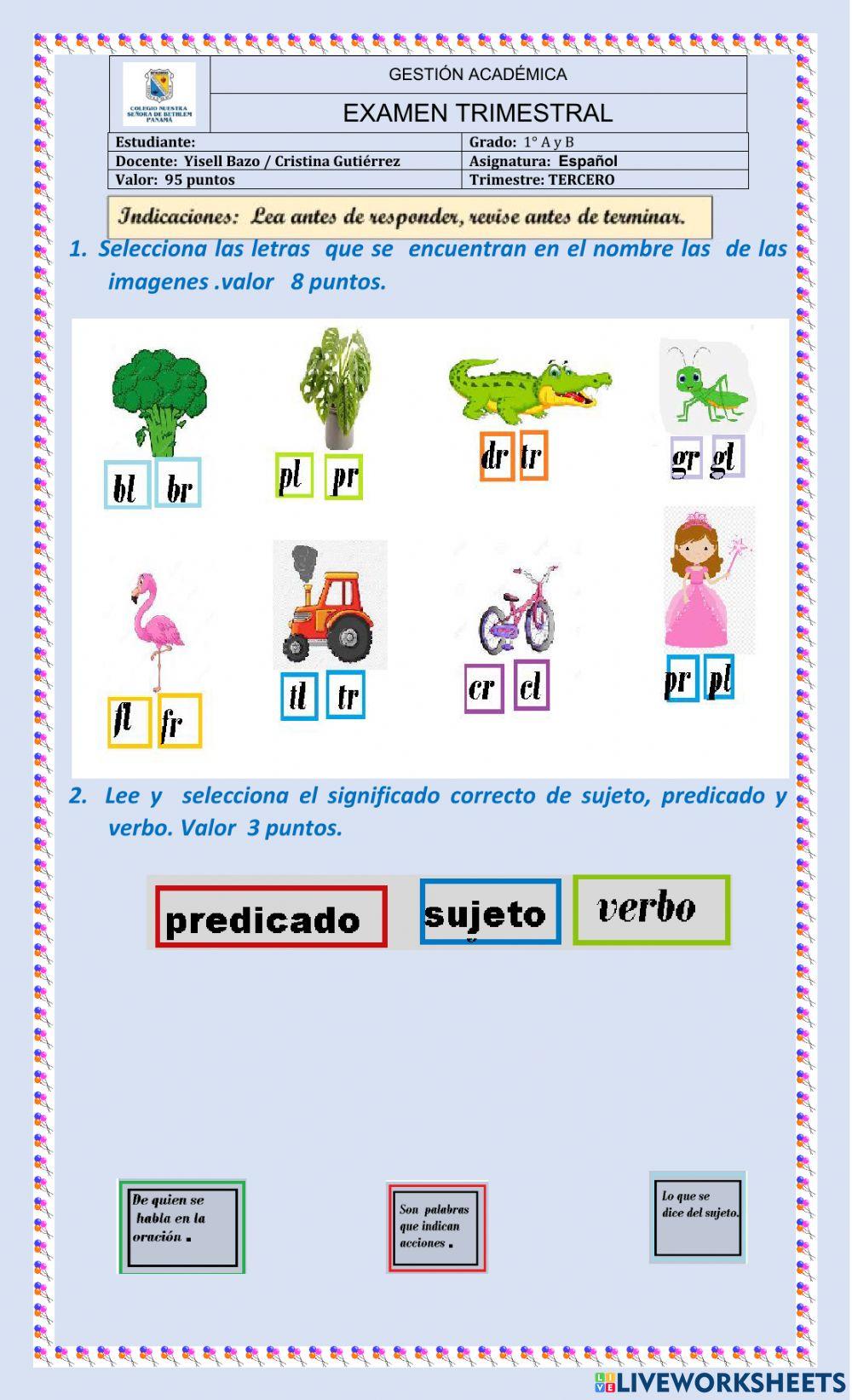 Conocimientos generales de español