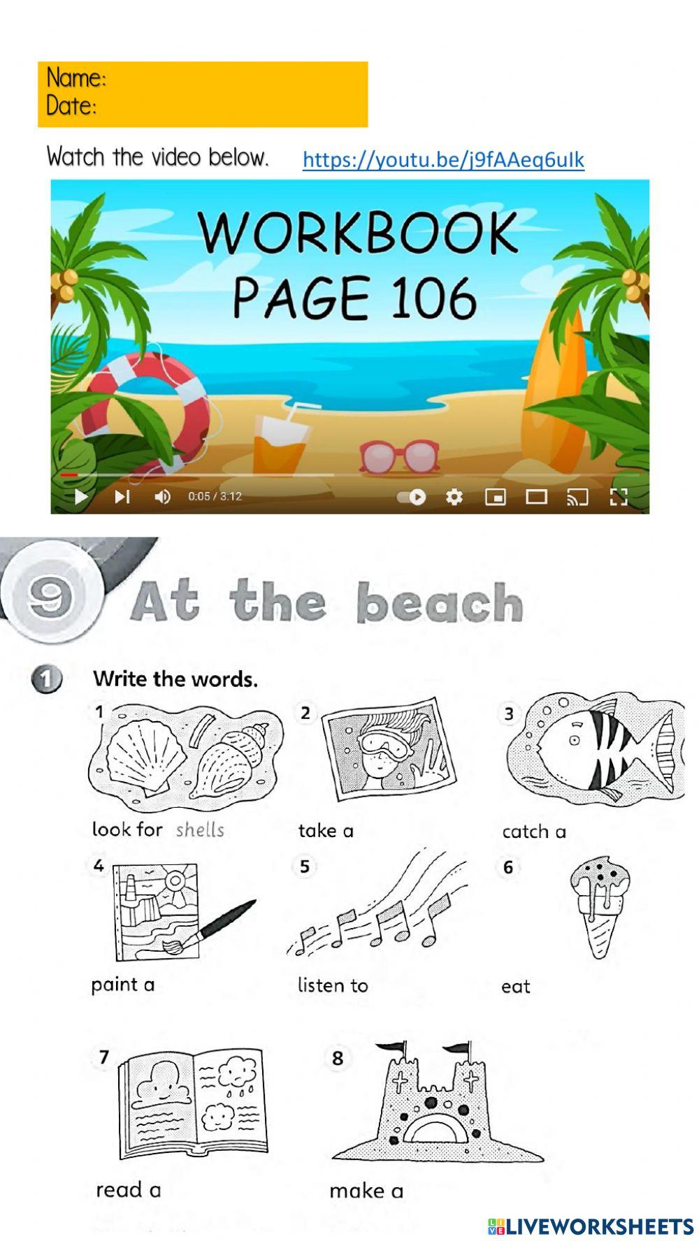 Unit 9: At the beach
