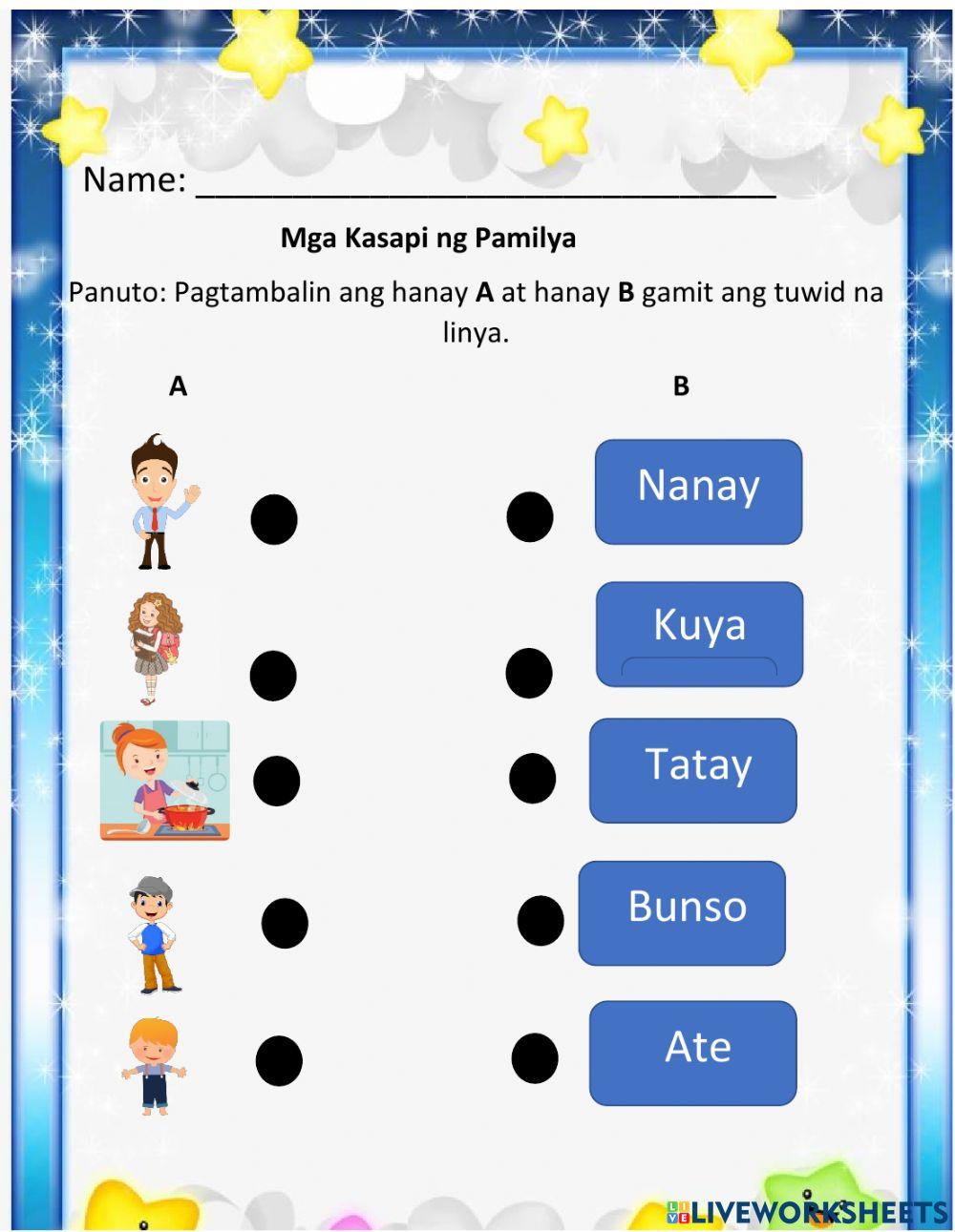 Mga kasapi ng pamilya