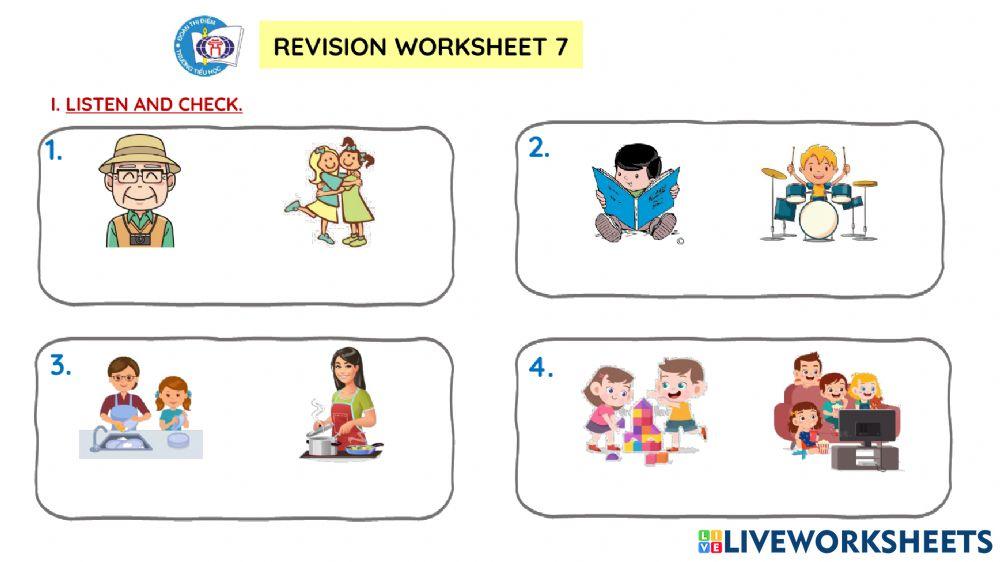 Revision worksheet 7