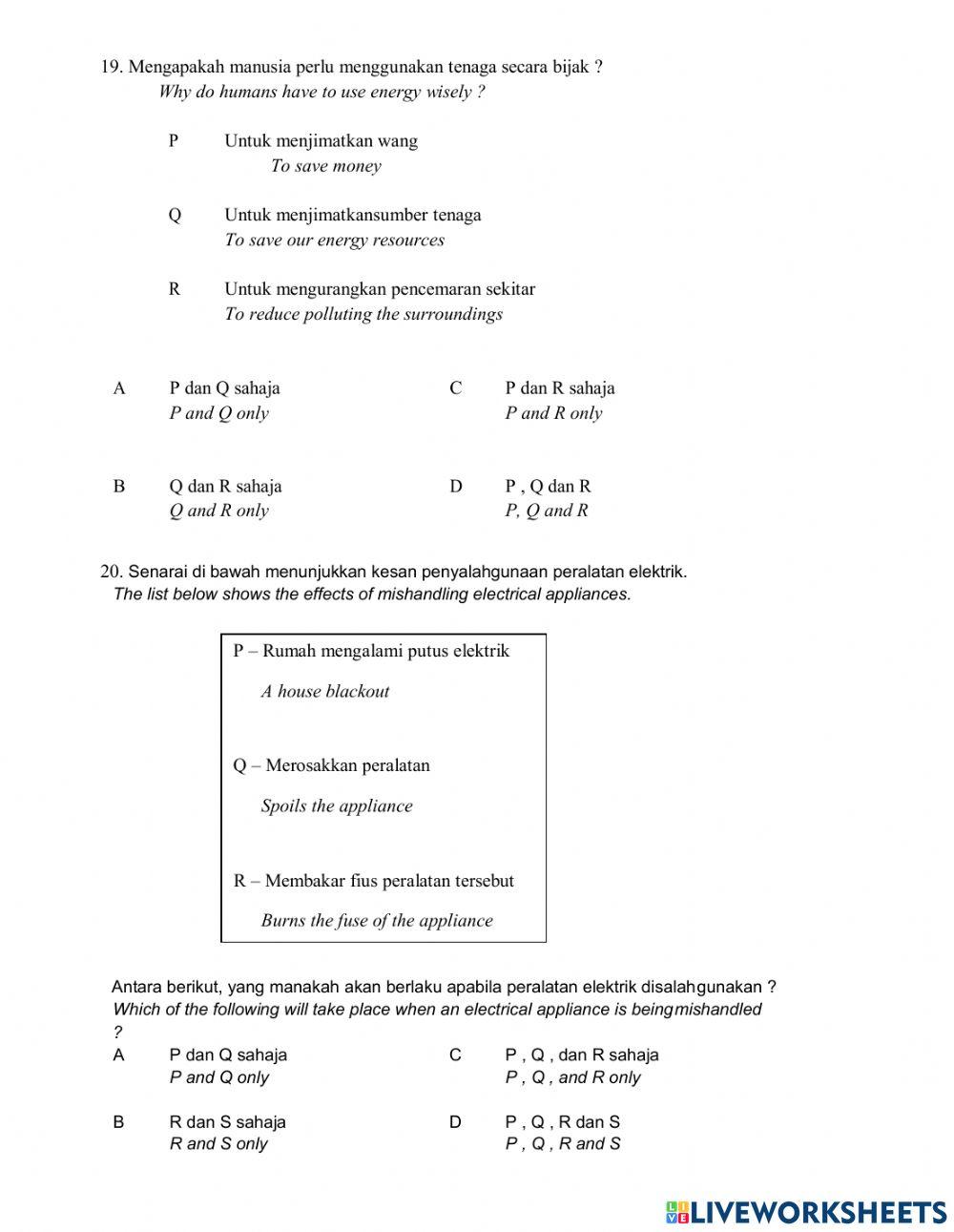 Pembetulan pentaksiran sains tahun 5 (2) 2021
