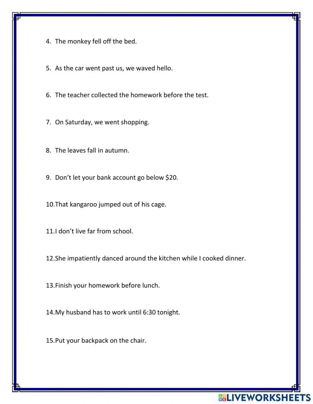 Objects of Prepositions