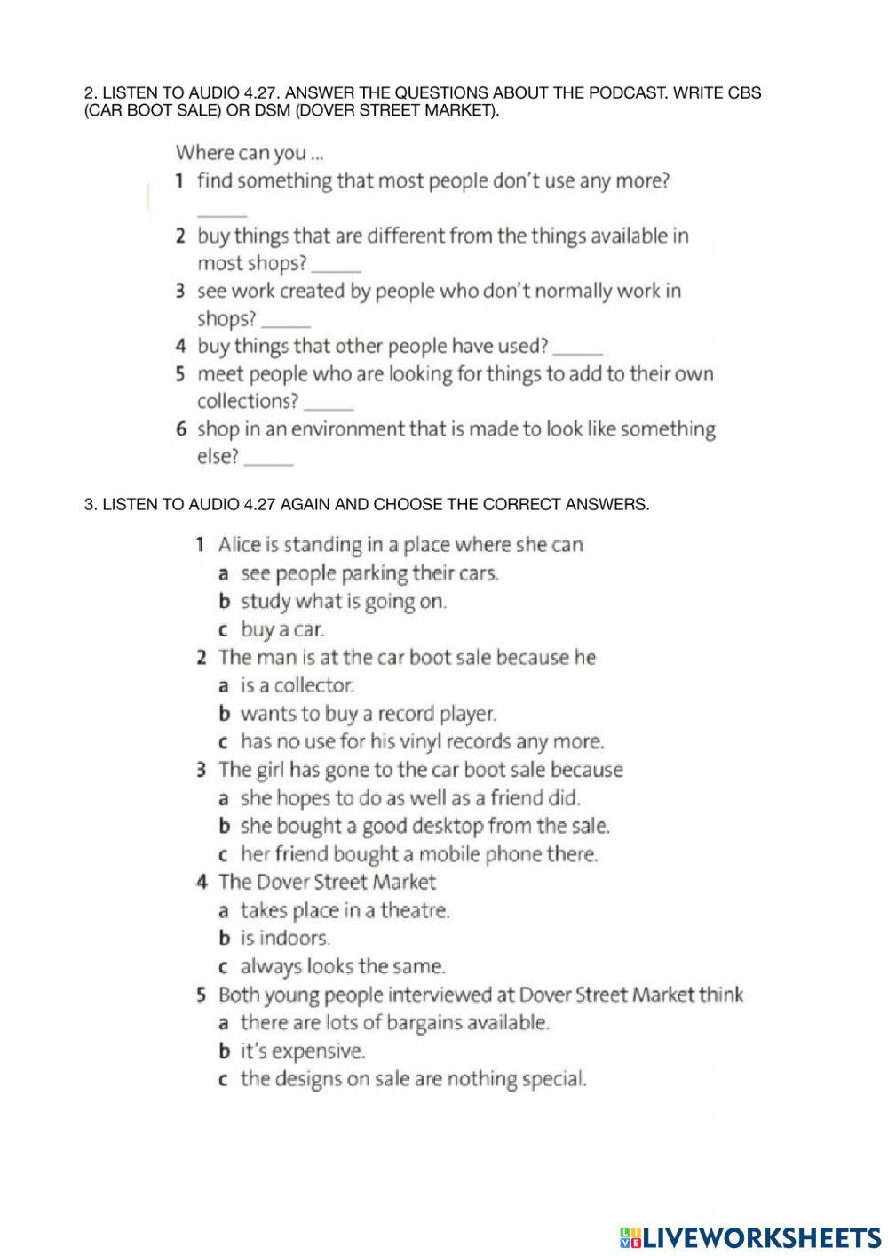 Listening Ministerio Exam 2021