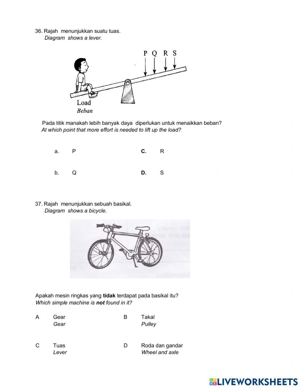 Pembetulan pentaksiran sains tahun 5 (3) 2021