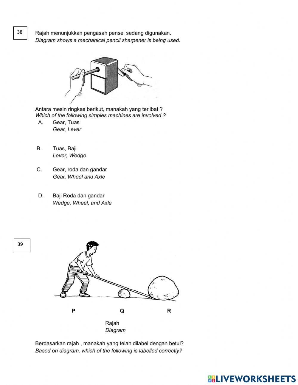 Pembetulan pentaksiran sains tahun 5 (3) 2021