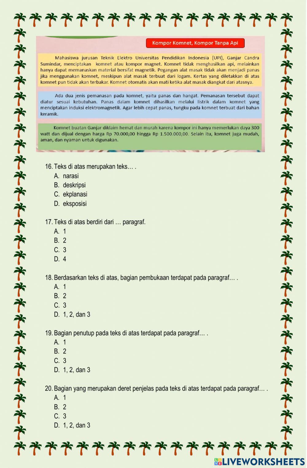 PAS 1 Kelas 6 Muatan 1 PAS 1 Kelas 6 Muatan 1