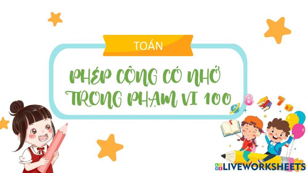 Phep cong co nho trong pham vi 100 - t2