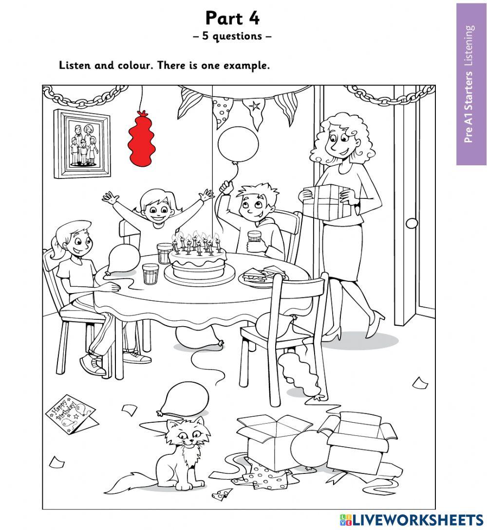 Pre A1 Test Listening