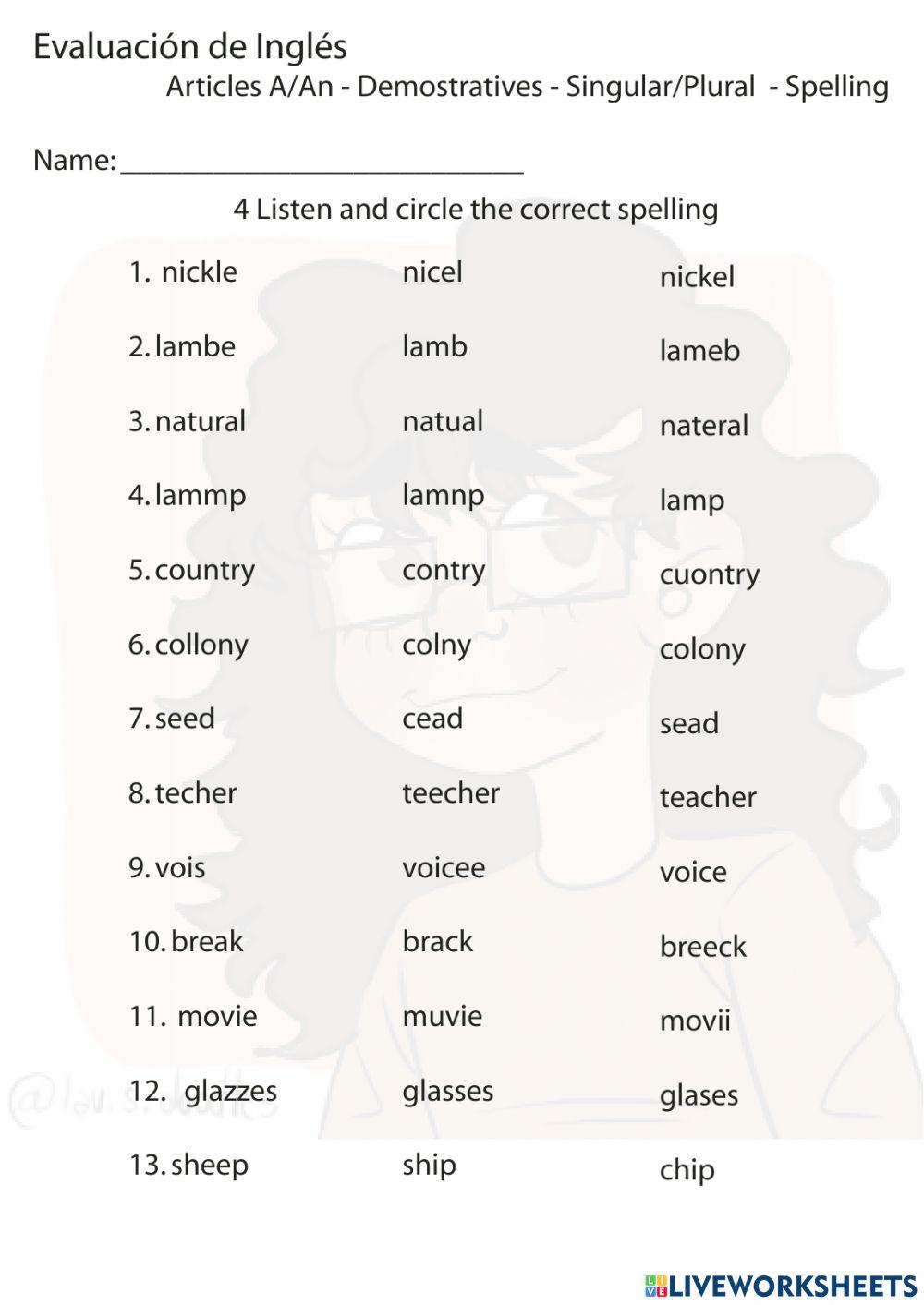 1st grade Evaluation
