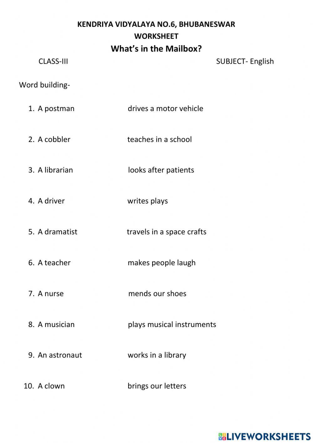 What's in the Mailbox