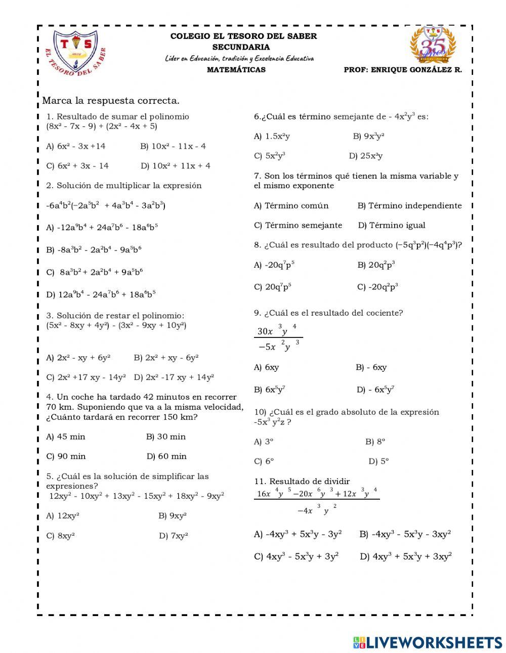 Examen de simulación