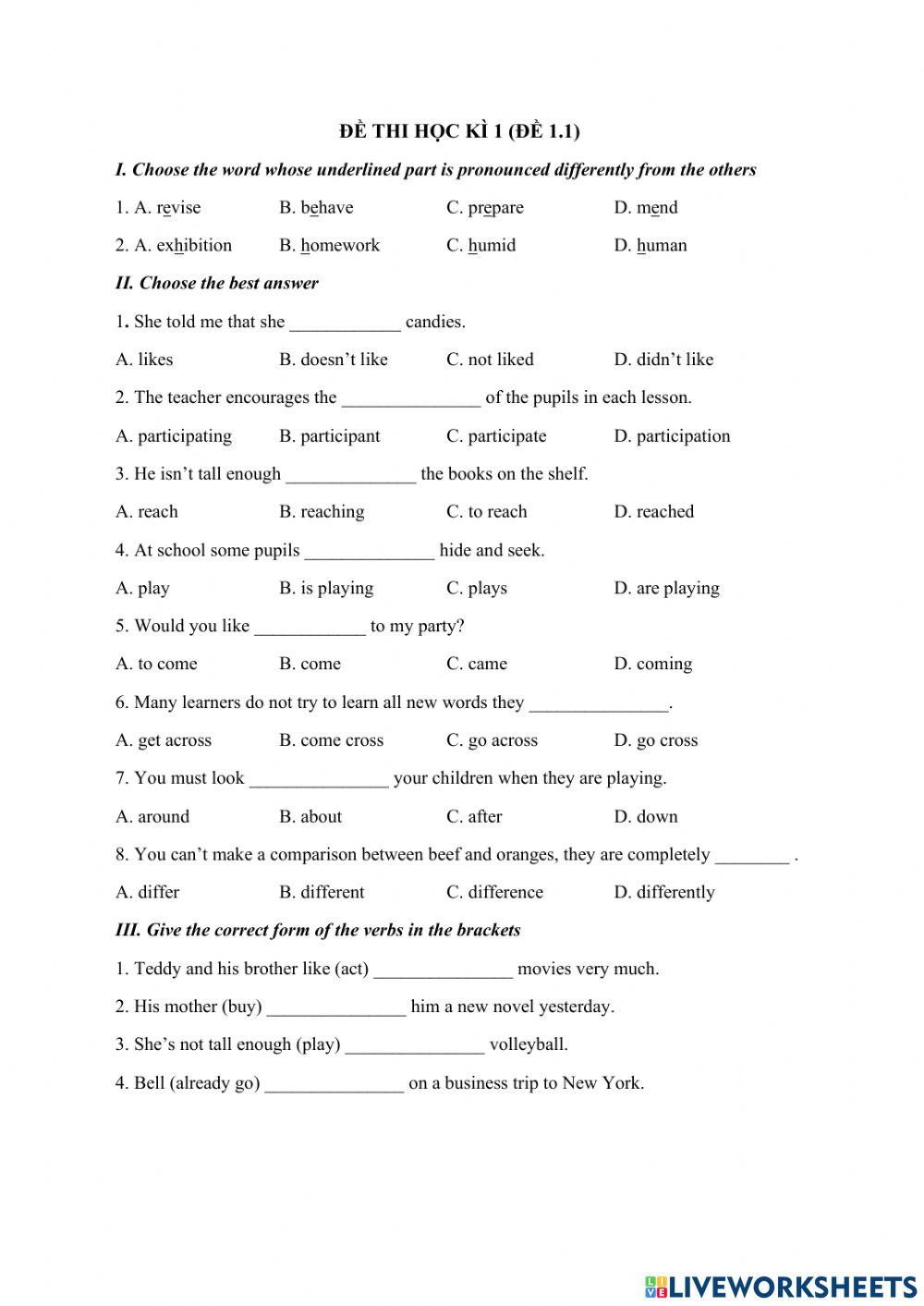 L8 - HK1 - Đề 1.1