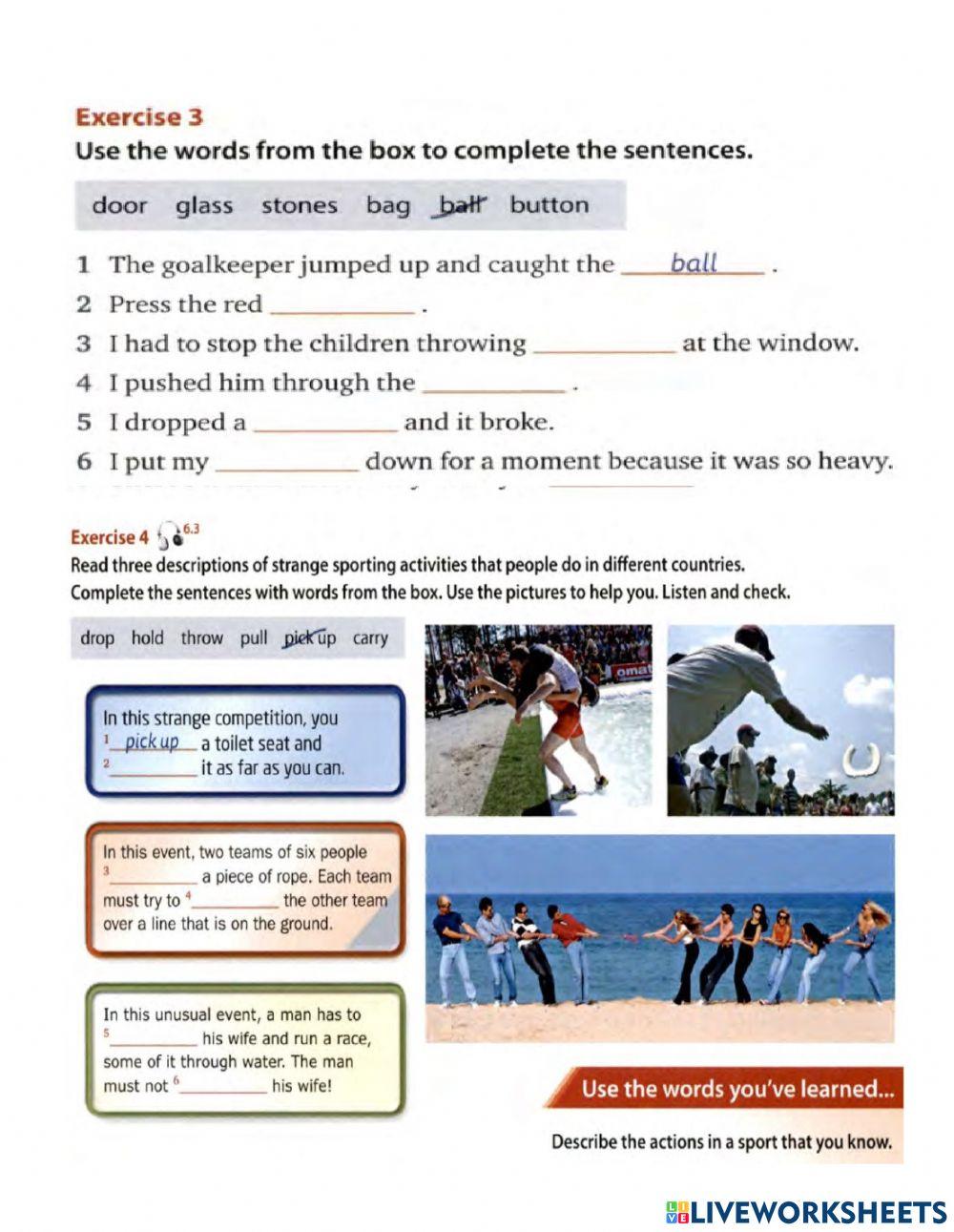 Body and hand actions