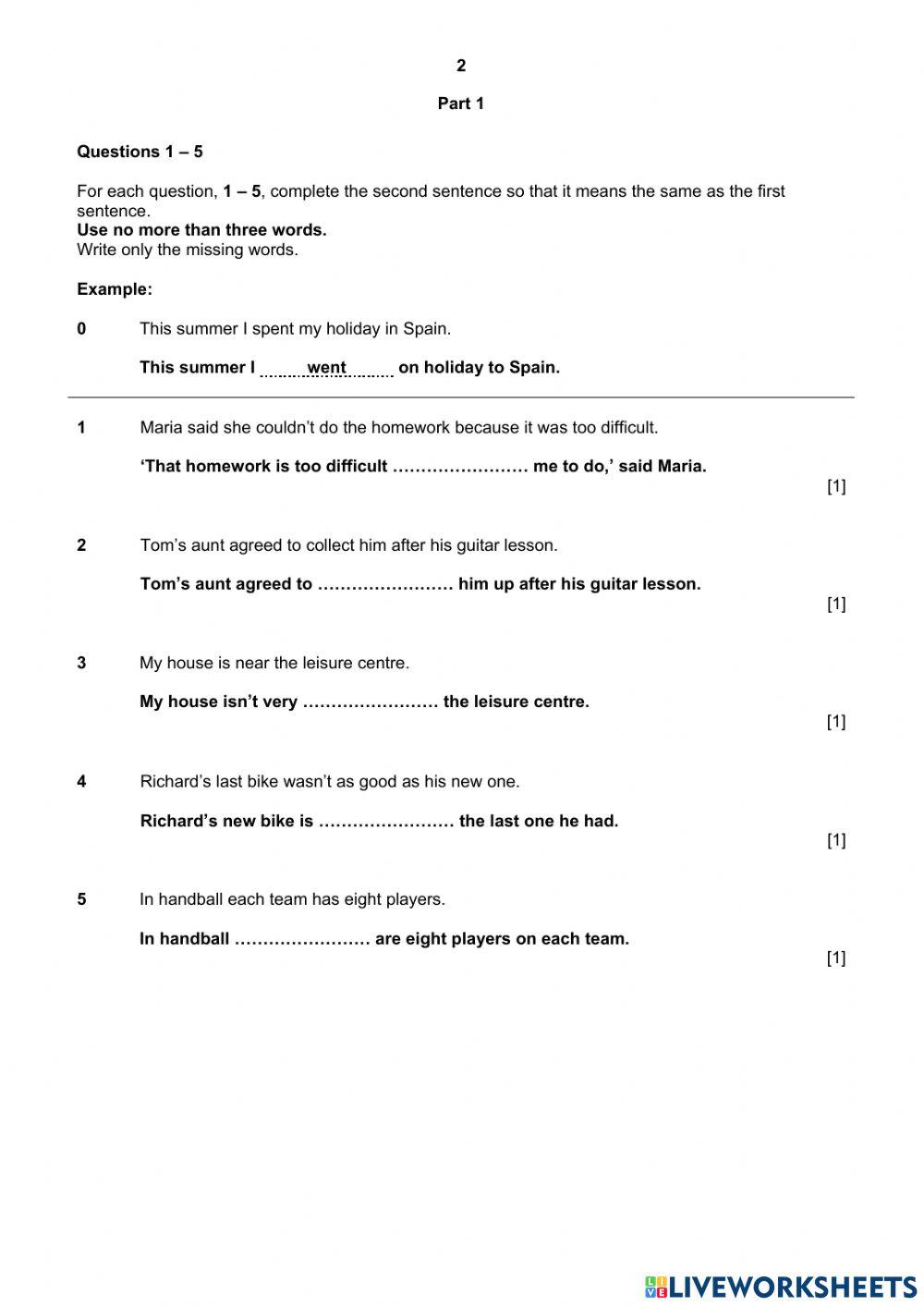 1110-02 Paper 2 Writing October 2018