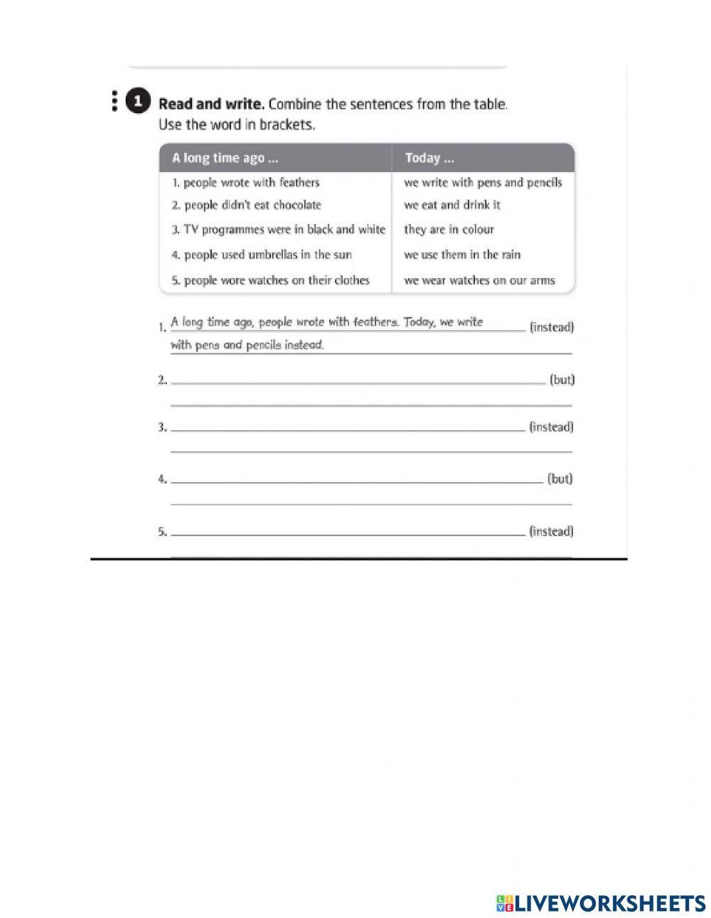 English ESL Unit 3: A long time ago and today