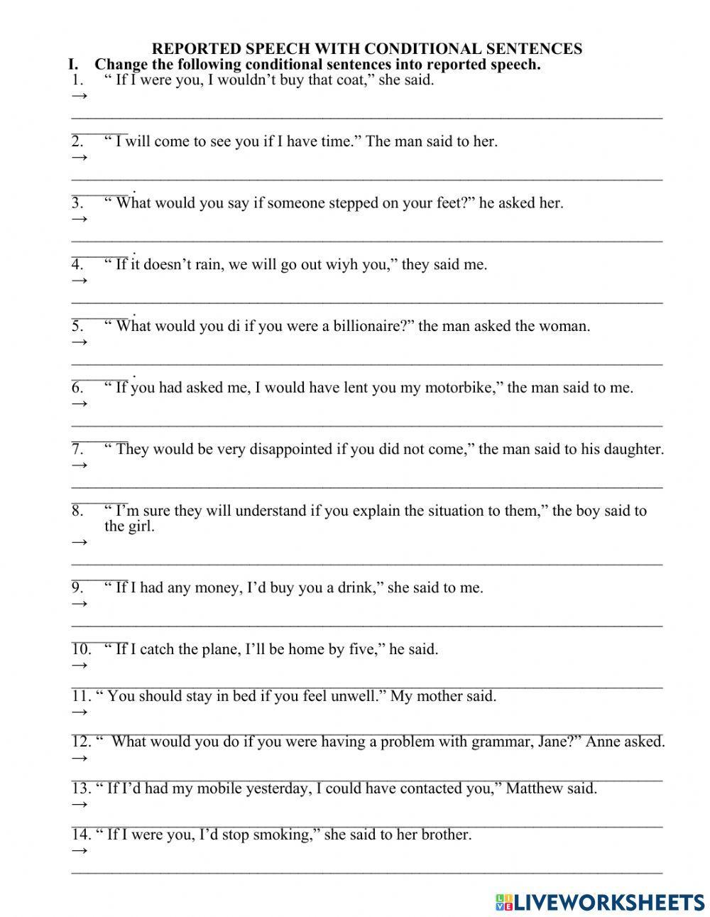 Reported with conditional