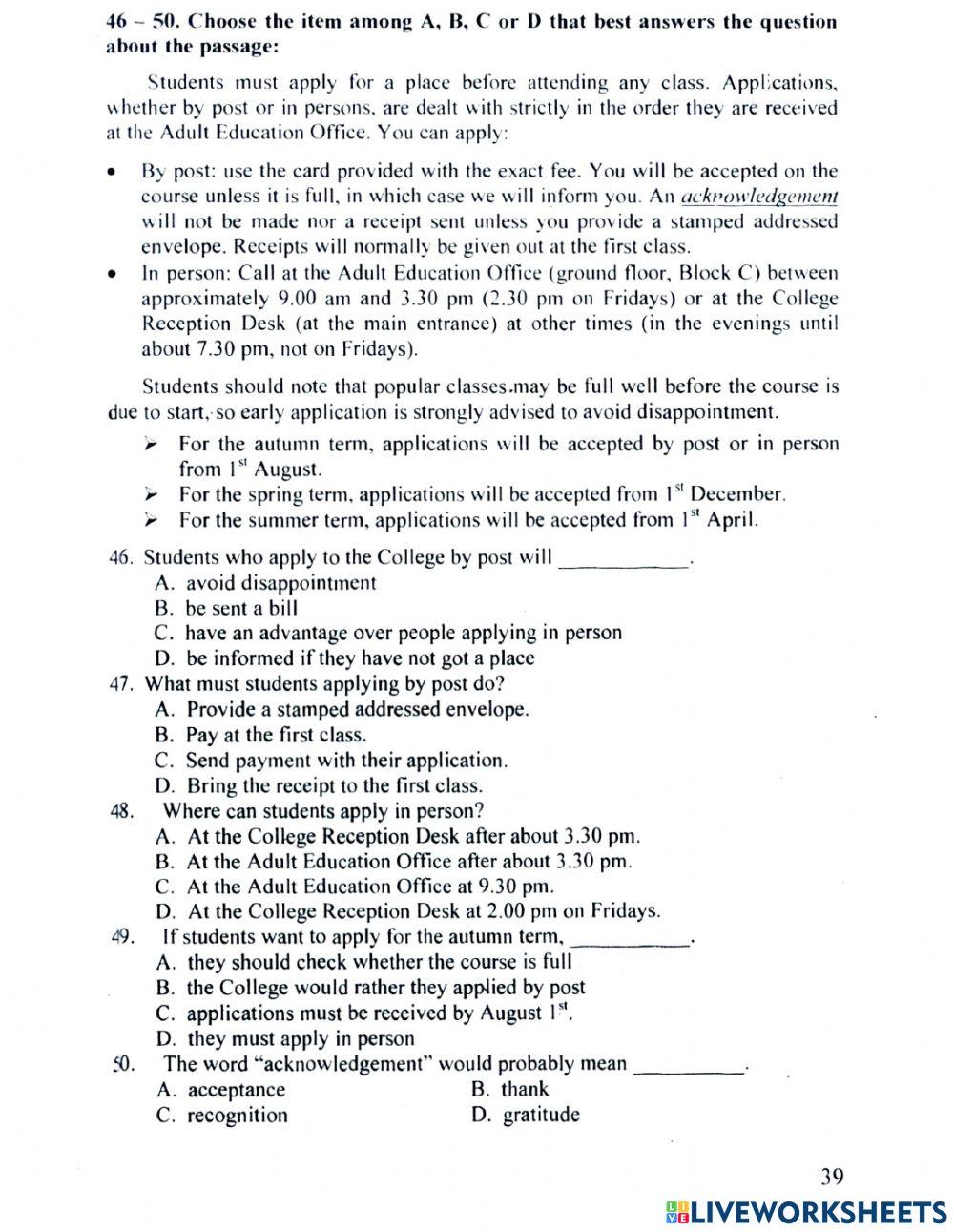 Grade 12 - Unit 4 - School Education System